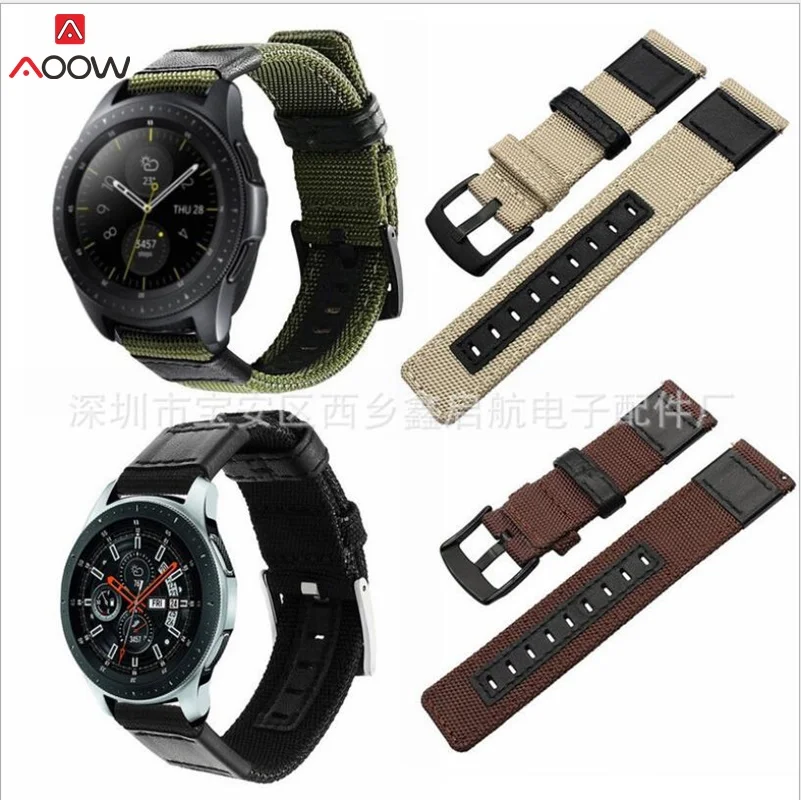 Ремешок нейлоновый для Samsung Galaxy Active быстросъемный браслет часов Gear S3 S2 20 мм 22 42 46 |