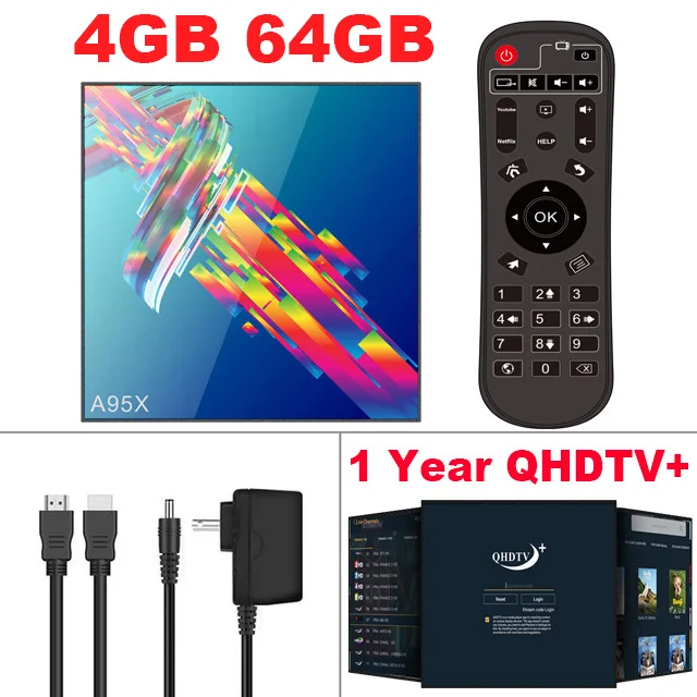 4G64G and 1Year IPTV 1 год IP tv QHD tv Plus подписка IP tv Франция арабский Португалия Великобритания итальянский, французский арабский IP tv M3U код и A95X R3 Smart tv BOX - Color: 4G64G and 1Year IPTV