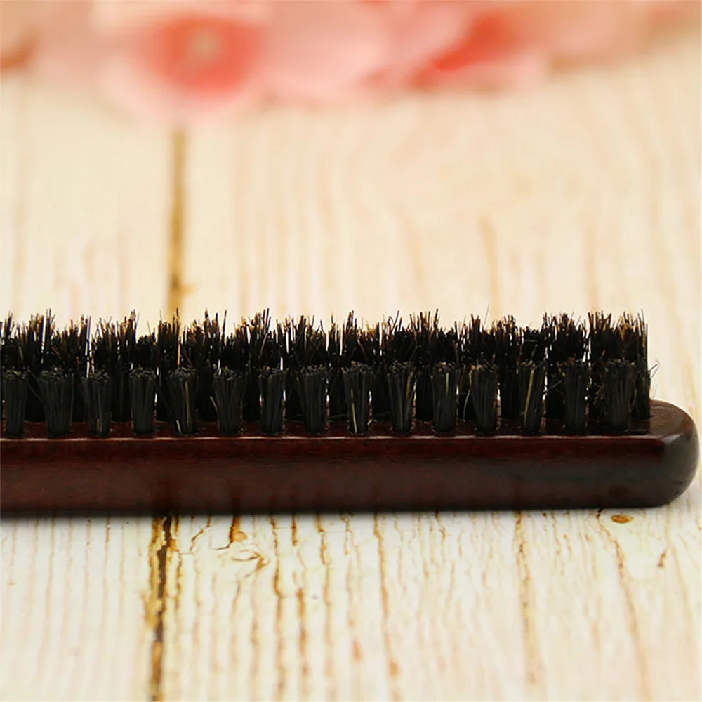 Full Bristles Высококачественная деревянная ручка натуральная щетка для волос из шерсти кабана пушистая расческа Парикмахерская Инструменты для укладки волос - Цвет: Full Bristles