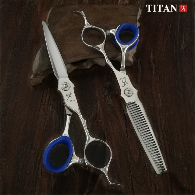 TITAN Professional hair scissors set hairdressing salon cutting tools  barber shears 6.0inch - AliExpress