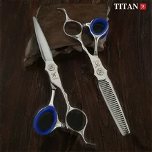 Titan profesjonalne nożyczki fryzjerskie nożyczki fryzjerskie 6 0 cala cut degażówki narzędzie fryzjerskie tanie i dobre opinie TITAN HIRLD 6 cal Jedna jednostka STAINLESS STEEL CN (pochodzenie) 6 0inch Nożyczki do cięcia Nożyczki do włosów Japonia 440c