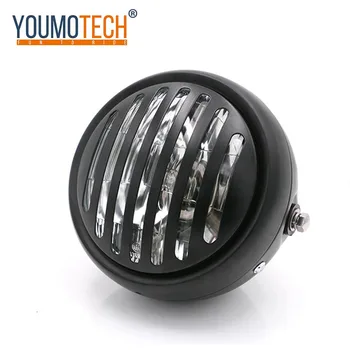 

12V LED Motorcycle Refit Headlight With Brackets Round Spotlight Head light For Chopper/Bobber/Cafe Racer/Touring Bikes