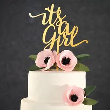 Ее девушка Топпер для торта «С Днем Рождения», девочка Baby Shower День рождения фестиваль вечерние выпечки торт Топпер Декор поставки, уникальный Топпер