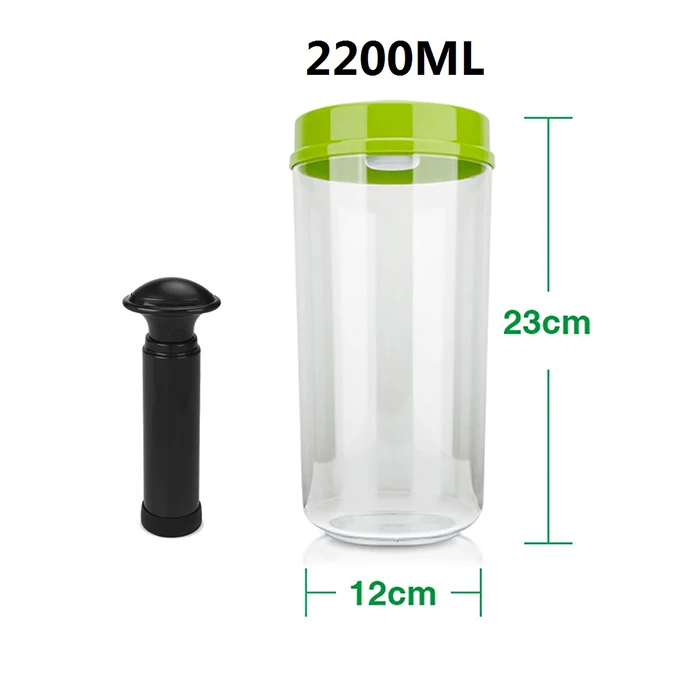2200ML LAIMENG высококачественный пластиковый вакуумный упаковщик, канистра большой емкости 2200 мл, вакуумный контейнер для маринования S170 - Цвет: 2200ML
