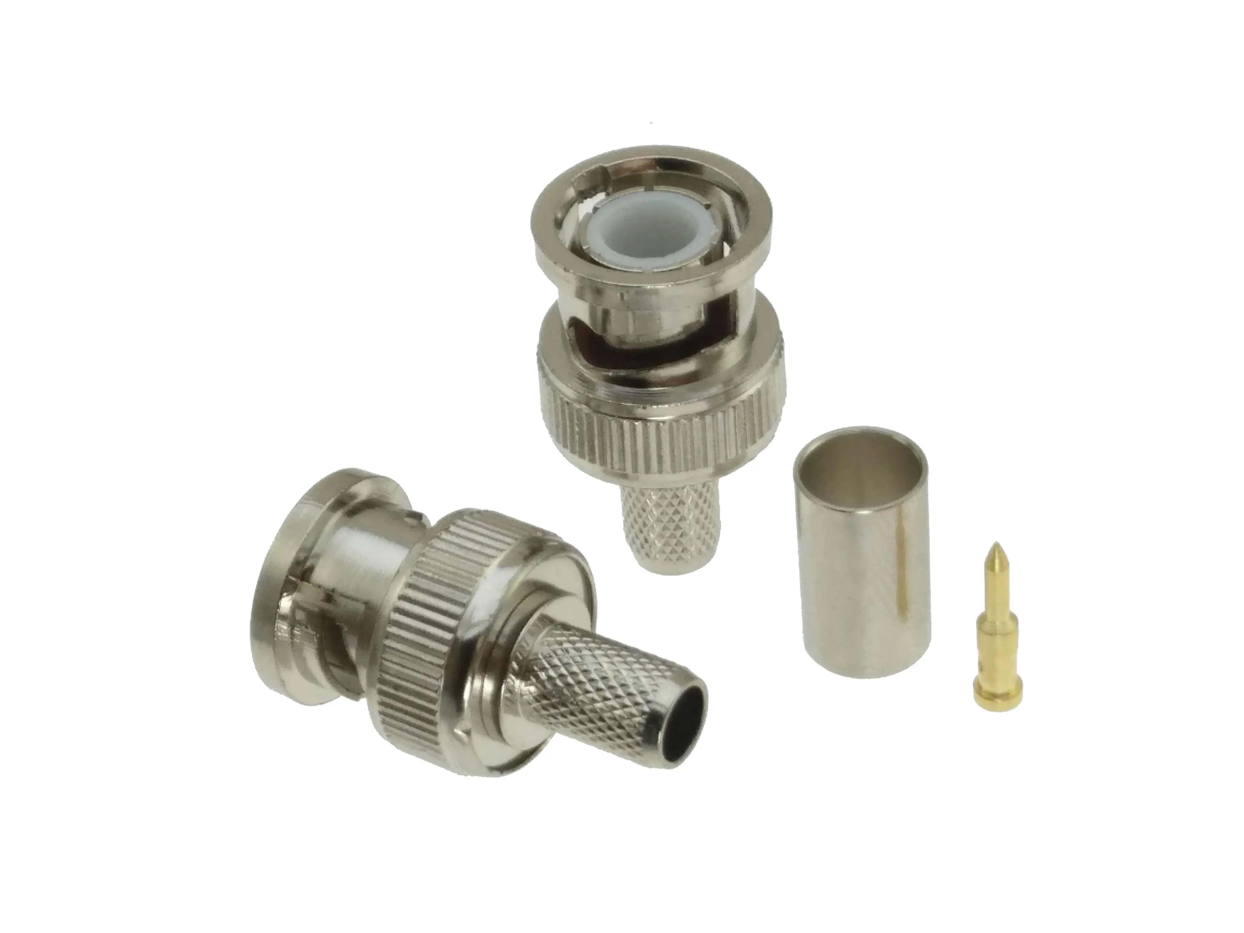 Обжимной штекер BNC для кабеля RG8X LMR240 прямой фоторазъем|plug connector|plug maleplug bnc |