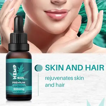 

Body essential oil Organic CBD Hemp Seeds Oil Extract Stress Better Anti Oil Skin Hemp Sleep massage Relief Pain Drops Z9R3