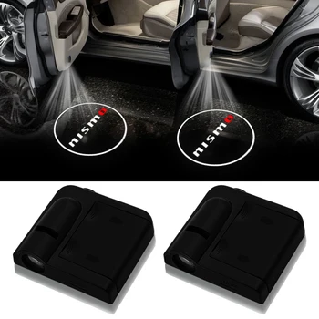 

2pcs wireless Led car door welcome Laser projector Logo ghost shadow lights For Nissans Nismo Tiida Teana horizon Juke x-trail