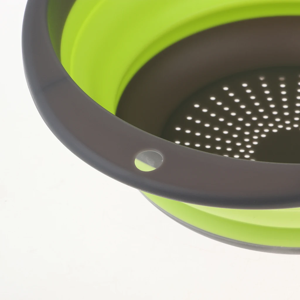 Camping Collapsible Colander Kitchen Folding Strainer Basket Basin for Outdoor Camping