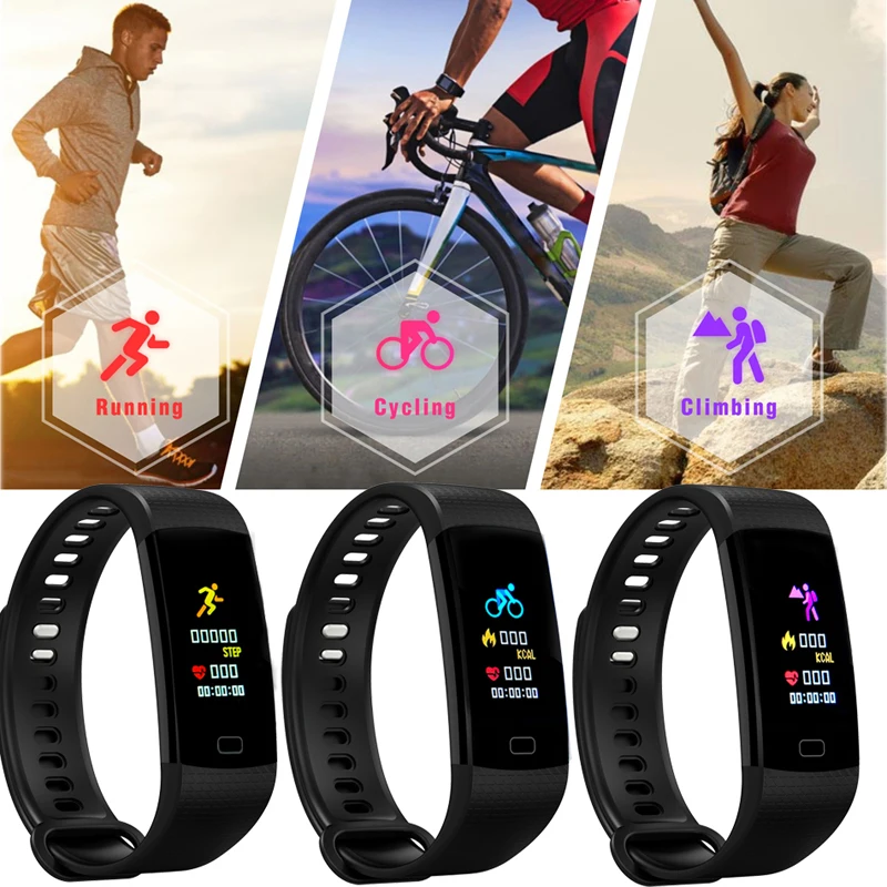 LIGE Smartwatch Electronic Smart Watch Women Men Running Cycling Climbing Health Pedometer LED Color Screen Sport Smart Bracelet