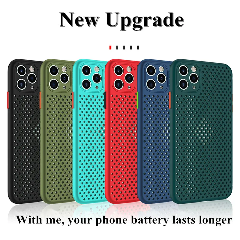 

Ultra Slim Case For iPhone 11 6 6s 7 8 Plus Hollow Soft Dissipation Case Soft Silicone For iPhone 11 Pro X XS Max XR Cover Coque