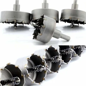 

6pc Carbide Tip TCT Drill Bit Hole Saw 22-65mm Drill Bit Set Hole Saw Cutter For Stainless Steel Metal Alloy Drilling Set
