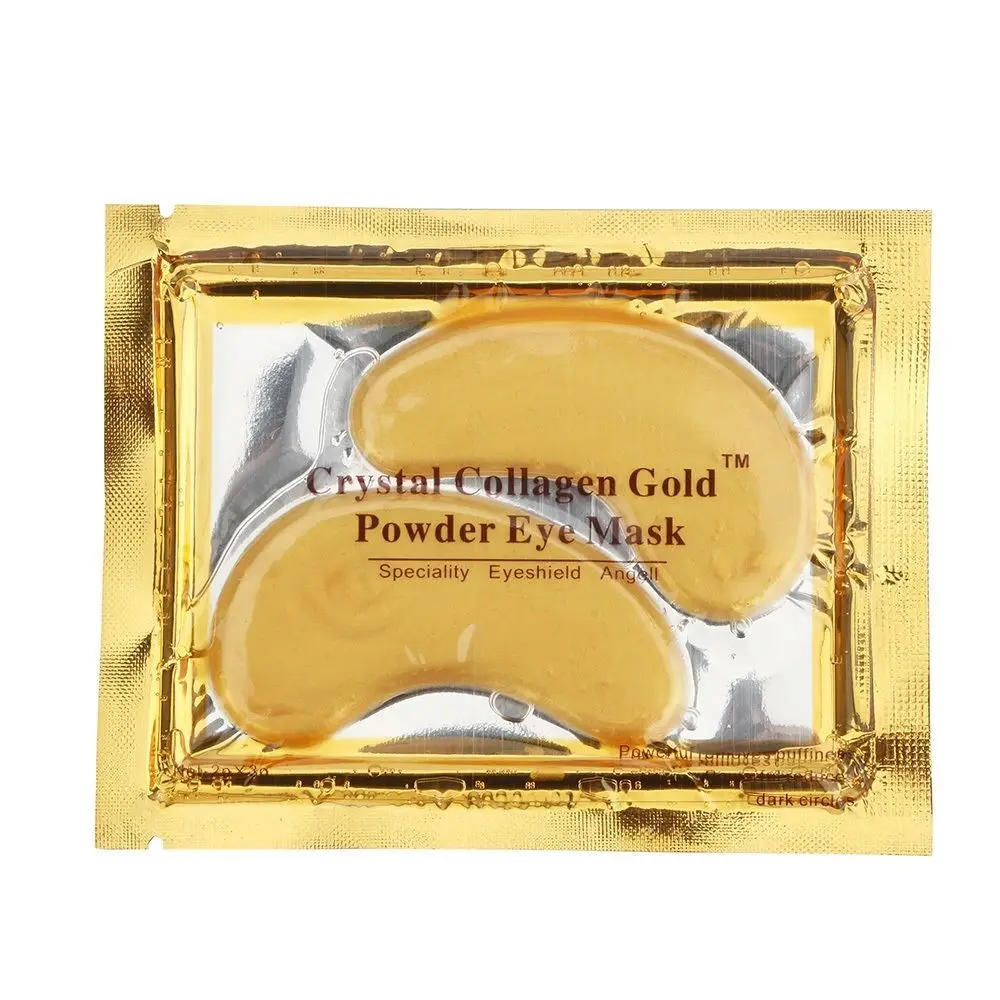 10pcs Gold Eye Mask Patches Crystal Collagen Anti Aging Remove Puffiness Dark Circles Moisturizing Sleep Eyes 2