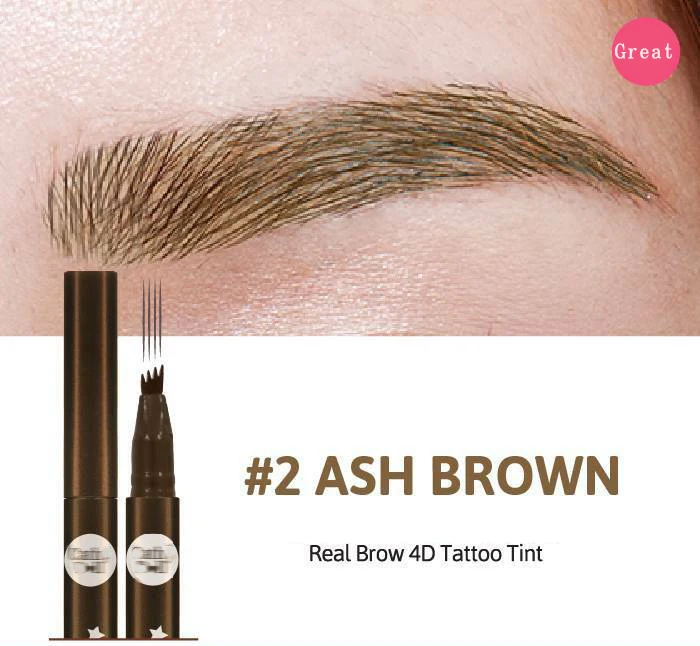 

Real Brow 4D Tattoo Tint Tip Magic Pen Eyebrow Quick Dry Tanning Tint Free Ship