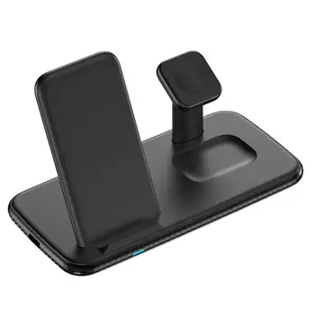 

4 In1 With Data Cable Wireless Charging Station Portable Mobile Phone Dock Home Office Fast Charger Magnetic ABS For Apple Watch