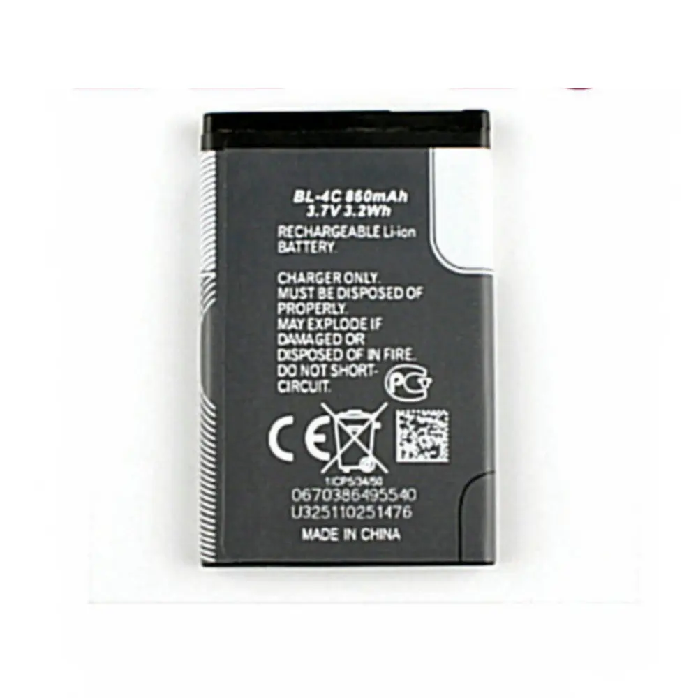 Bl-4c Batteries 860mah Replacement Battery For Nokia 6300 6136 6102i ...
