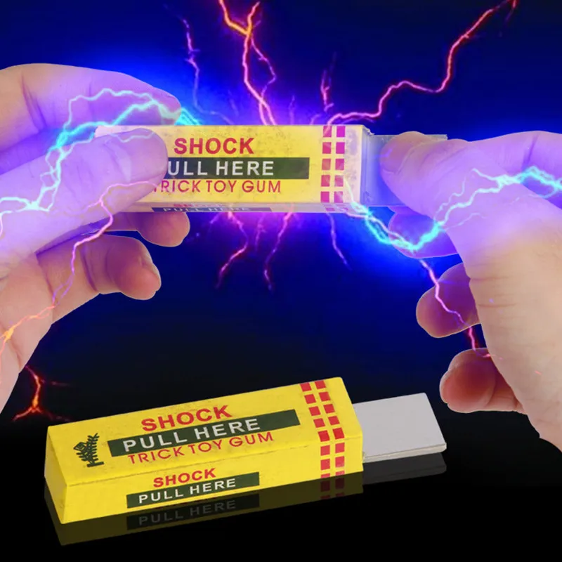 Astuce de sécurité blague jouet choc électrique tirer tête gomme à mâcher Gags et nouveauté pratique Anti-Stress jouets