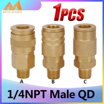 

Quick Disconnect Coupler Set 1/4NPT Male Female Connector Fitting Socket Air Compressor Automotive Airforce Pneumatic