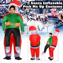 Надувной Санта Клаус взрослый Отец Рождество забавный маскарадный костюм вечерние реквизит декор Blow Up