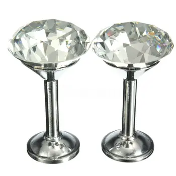 

2pcs Zinc alloy Imitation crystal Curtain Hold Back Wall Tie Back Hooks Hanger Holder Silver