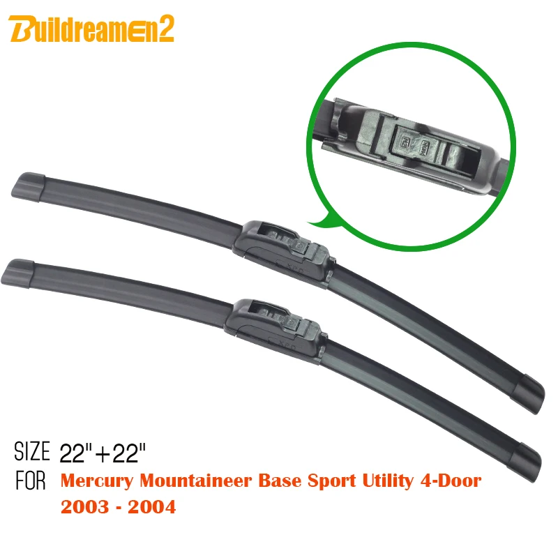 Buildreamen2 Car Windscreen Wiper Blade Bracketless Windshield Wiper