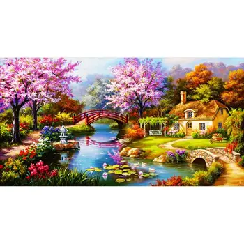 

5D DIY Crystal Full Drill Diamond Painting Scenery Landscape Cross Stitch Mosaic Round Rhinestone Craft Kit