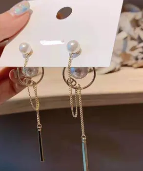 

Factory price wholesale titanium steel chain earrings women's three color Earrings