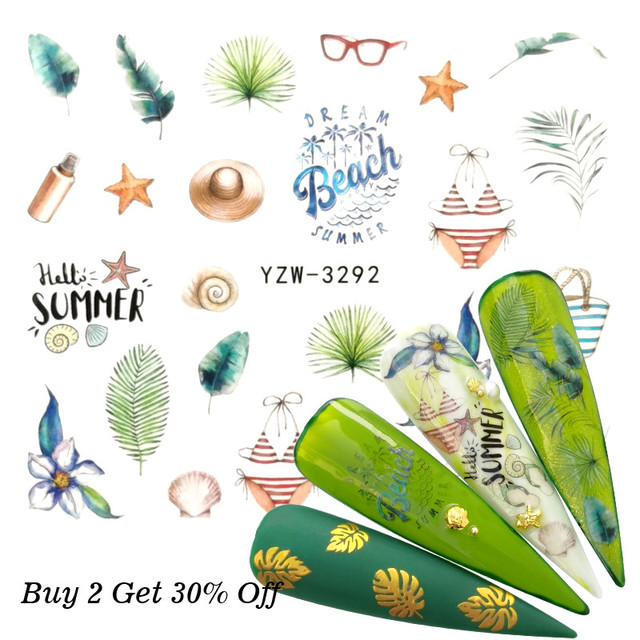 New Jewelry Nail Sticker Black Vintage Boho Style Decals Manicure Water Transfer Slider Foil Slider Decorations