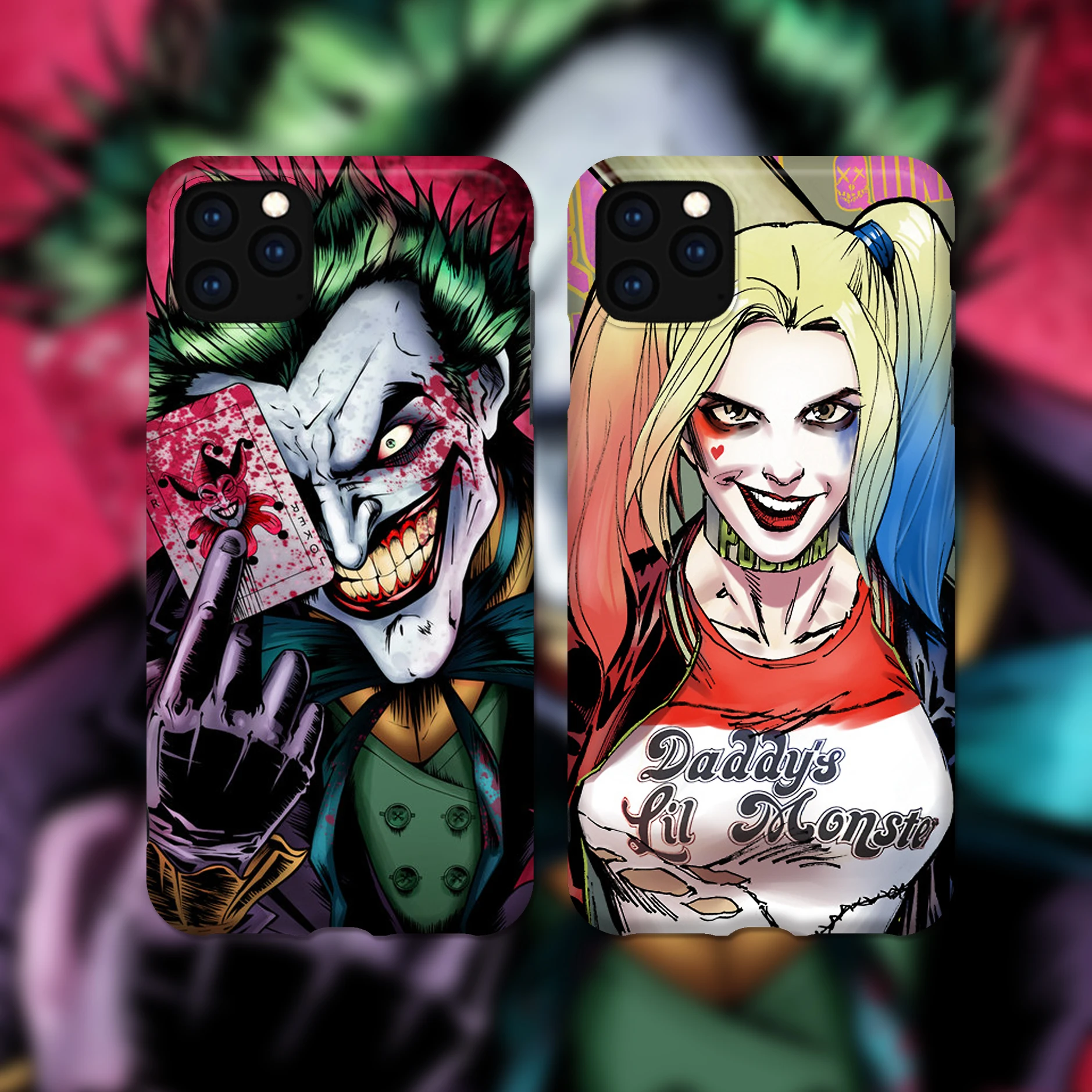 

new the film clown JOKER Couple Phone Cover Case For Iphone X 11 pro Xs Max Xr 10 8 7 Plus Luxury Soft silicone Coque Fundas