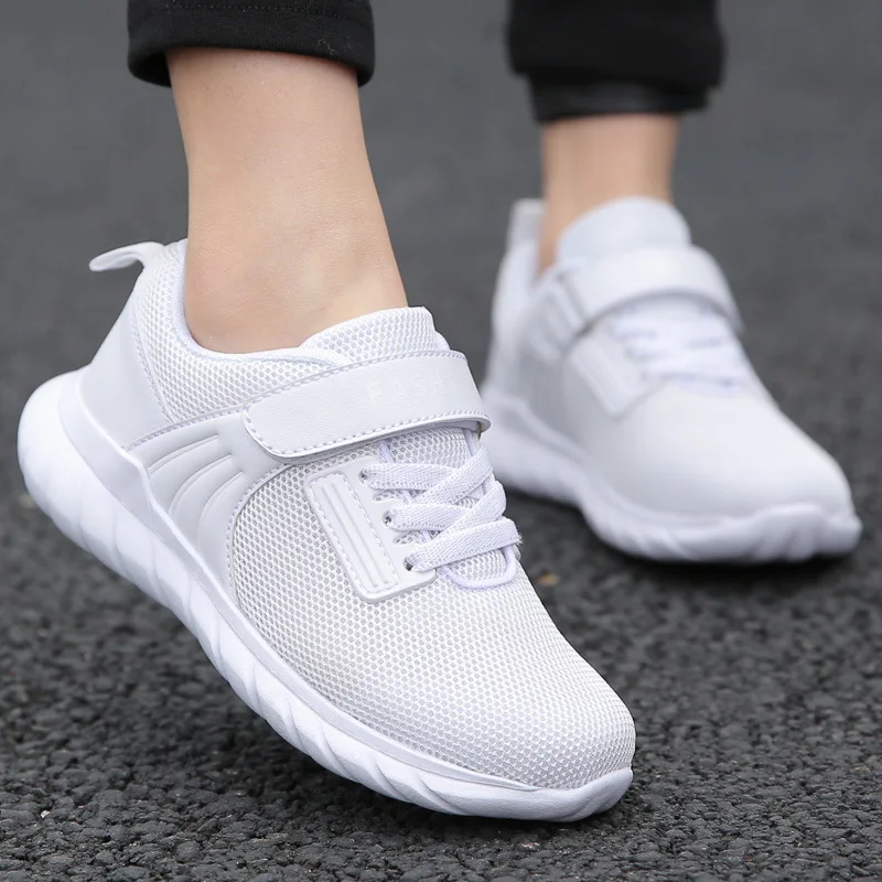 

Girls Small White Shoes 2019 New Style Spring Summer Breathable Mesh Young STUDENT'S White for Children Athletic Shoes BOY'S Whi