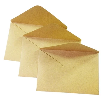 

50Pcs Rough Grain Gift Card DIY Multifunction Kraft Paper Envelope Gift Card Envelopes for Wedding Birthday Party