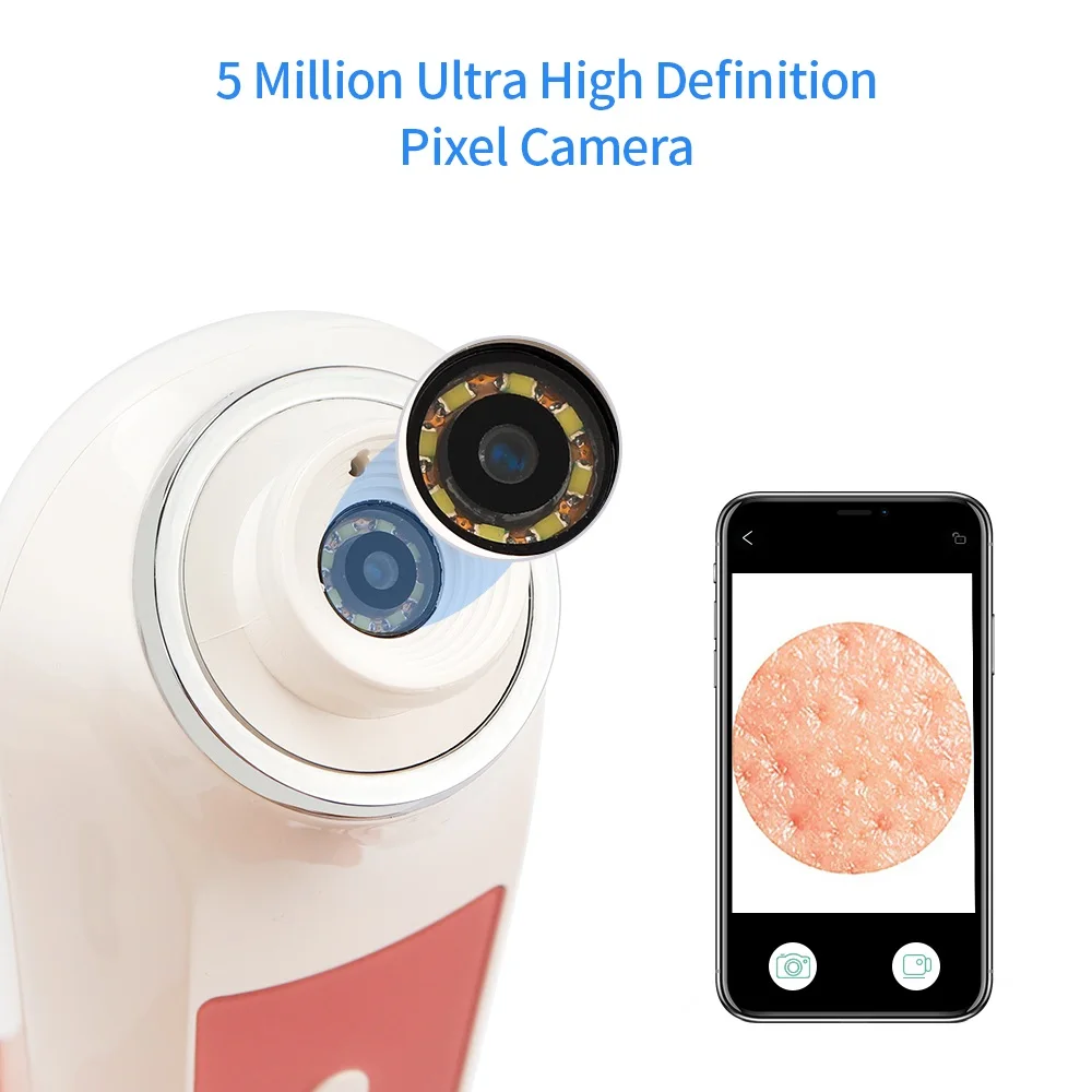 20 Times Larger Visul Pore Blackhead Remover Wireless WIFI Blackhead Removal Facial Deep Cleaning Microscope Camera Pimple Acne