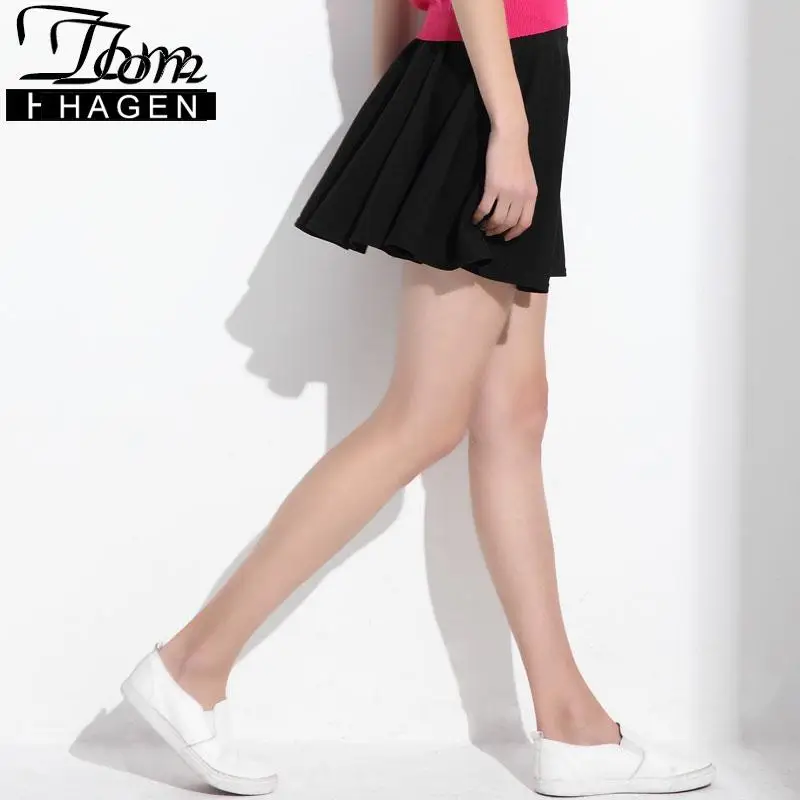 Летняя мода 2020 Женская плиссированная юбка шорты для девочек сексуальные черные