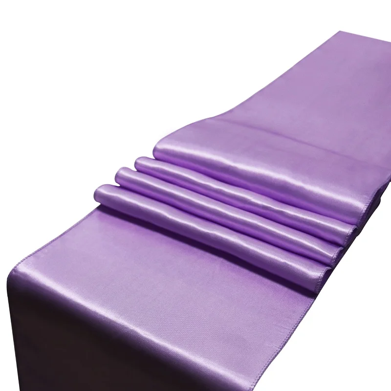 Lavender Атласные настольные дорожки для Свадебная вечеринка украшения современный Настольная дорожка год Декор для дома 30 см x 275 см - Цвет: Lavender