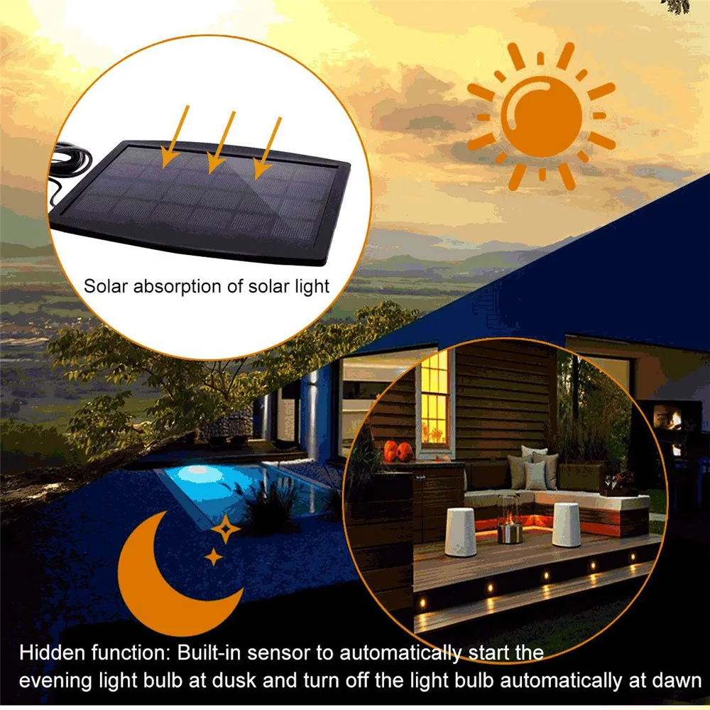 LED Solar Deck Lights IP67 Waterproof Solar Garden Light Sensing Garden Paths Underground Lamp LED Floor Light