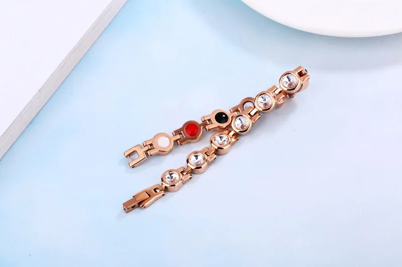 Details about   New Rhinestone Woman Magnetic Power Bracelet Health Energy Gold Fashion Jewelry 
