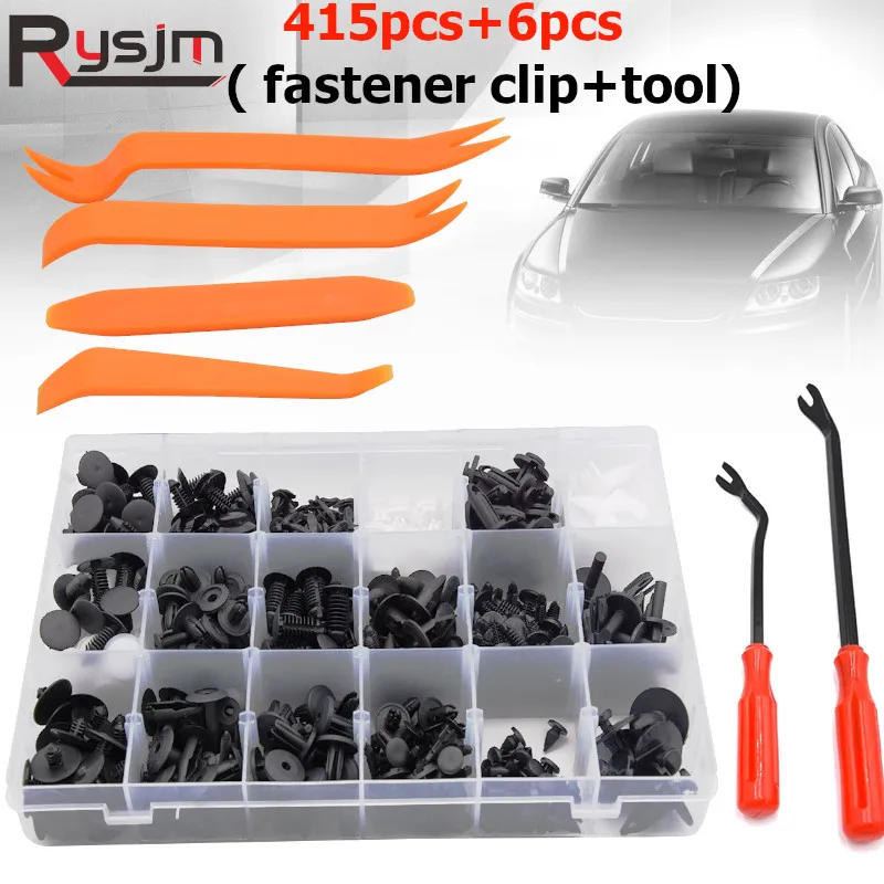 146Pcs Auto Car Body Plastic Push Pin Rivet Fasteners Trim Panel Moulding Clips