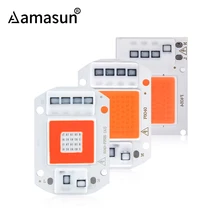 50 Вт 30 Вт 20 Вт 10 Вт Фито лампа для растений цветы COB светодиодный свет для выращивания полного спектра 220 В 110 В Veg DIY светодиодный лампа для растений прожектор