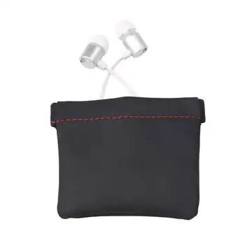 

PU Lether Case Bag Earphone Headset Accessories Protable Case Shock Absorption 8.7x7.3cm Earphone Storage Package Case Bag