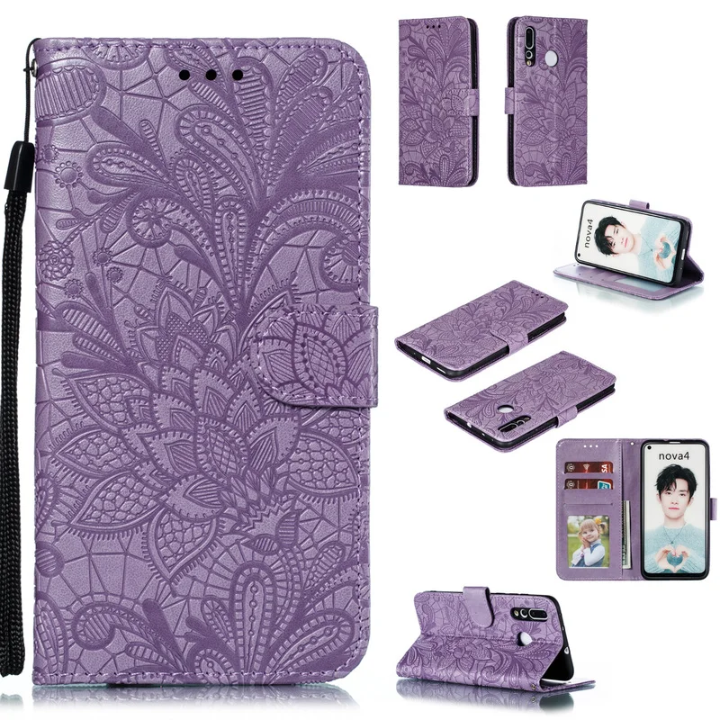 

Huawei Nova 6 5G Flip Wallet case for Huawei Nova 6SE P40 lite nova 7i Luxury Flower Phone cover Card slot Huawei Nova 6 5G case