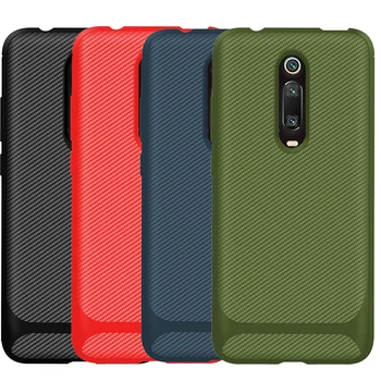 

100pcs/lot Soft Carbon Fiber Shockproof Armor TPU Case For Xiaomi Redmi K20 Pro K20 Mi 9T Pro Mi 9T