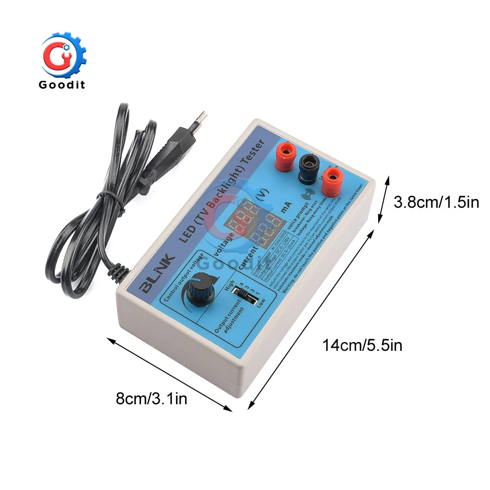 AC 220V Manual Adjustment Voltage LCD TV LED Lamp Bead Backlight Tester Current Adjustable Constant Current Board Test EU Plug 6