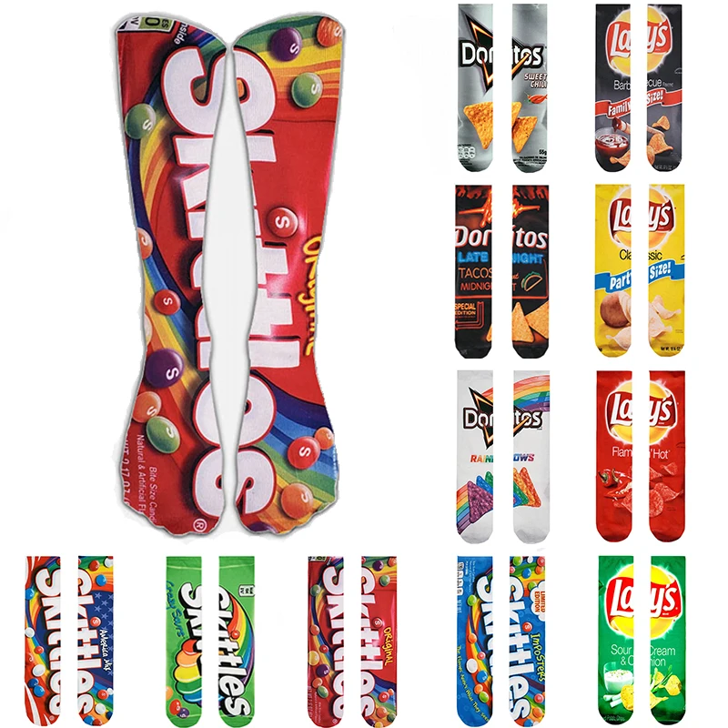 1 пара забавных мужских художественных носков унисекс мужские Гольфы с принтом