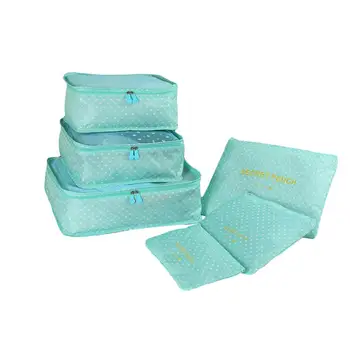 

6Pcs/Set Portable Travel Mesh Pouch Storage Bag Clothes Organizer Luggage Case Oxford Cloth Fashion Durable Women Storage Bag