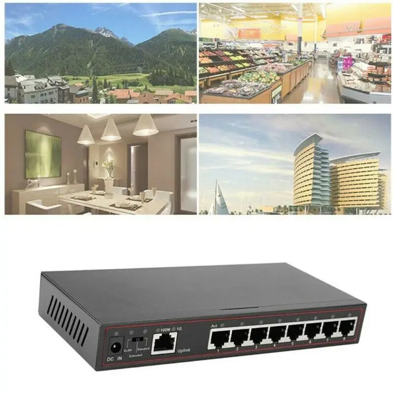 9 портов LAN Ethernet Net-work Switch HUB мини настольный адаптер US/UK/EU/AU Plug Ethernet switch Adapter C26