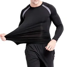 Мужская одежда для фитнеса с длинным рукавом, Мужская футболка, топ, быстросохнущее Корректирующее белье для фитнеса, корсет, тренировочные топы, эластичная облегающая одежда для фитнеса