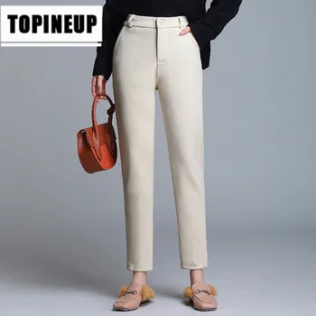 

Women's elegant Women in the workplace Solid color high waist loose nine-point pants