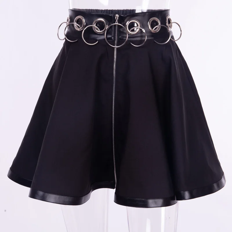 Women Gothic Skirt Summer Sexy Women Hoop Hollow Out Skirts Sexy Women