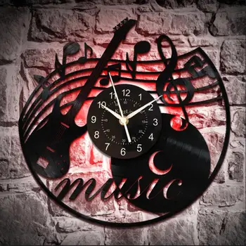 

Music Instrument Black Wall Clock 12 Inches(30cm) Home Interior Decor Wall Art Wall Sticker Exclusive Tailoring Design
