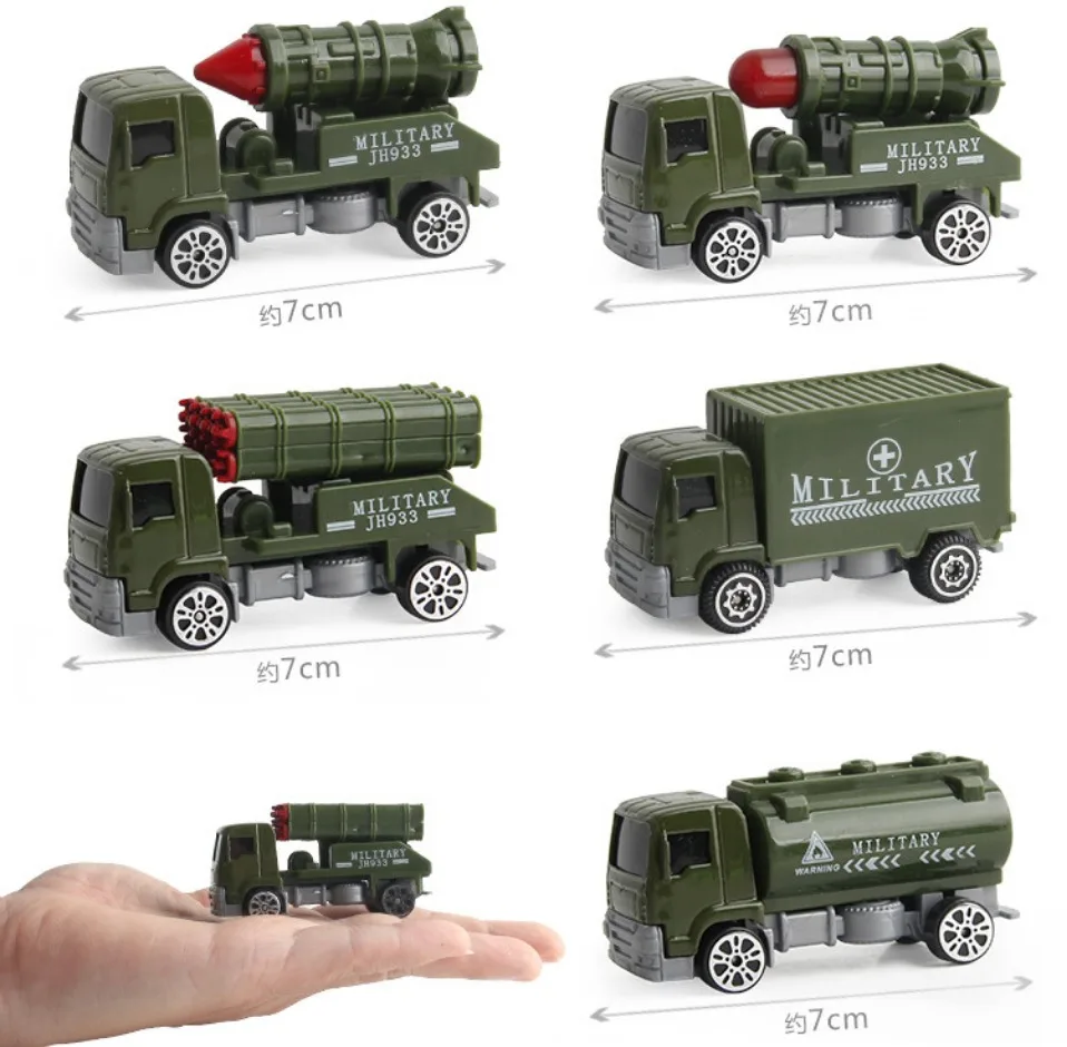 5 шт. автомобиль игрушка литые военные транспортные средства набор сплава металла армии модели грузовиков Раннее детство образовательная Игрушечная машина