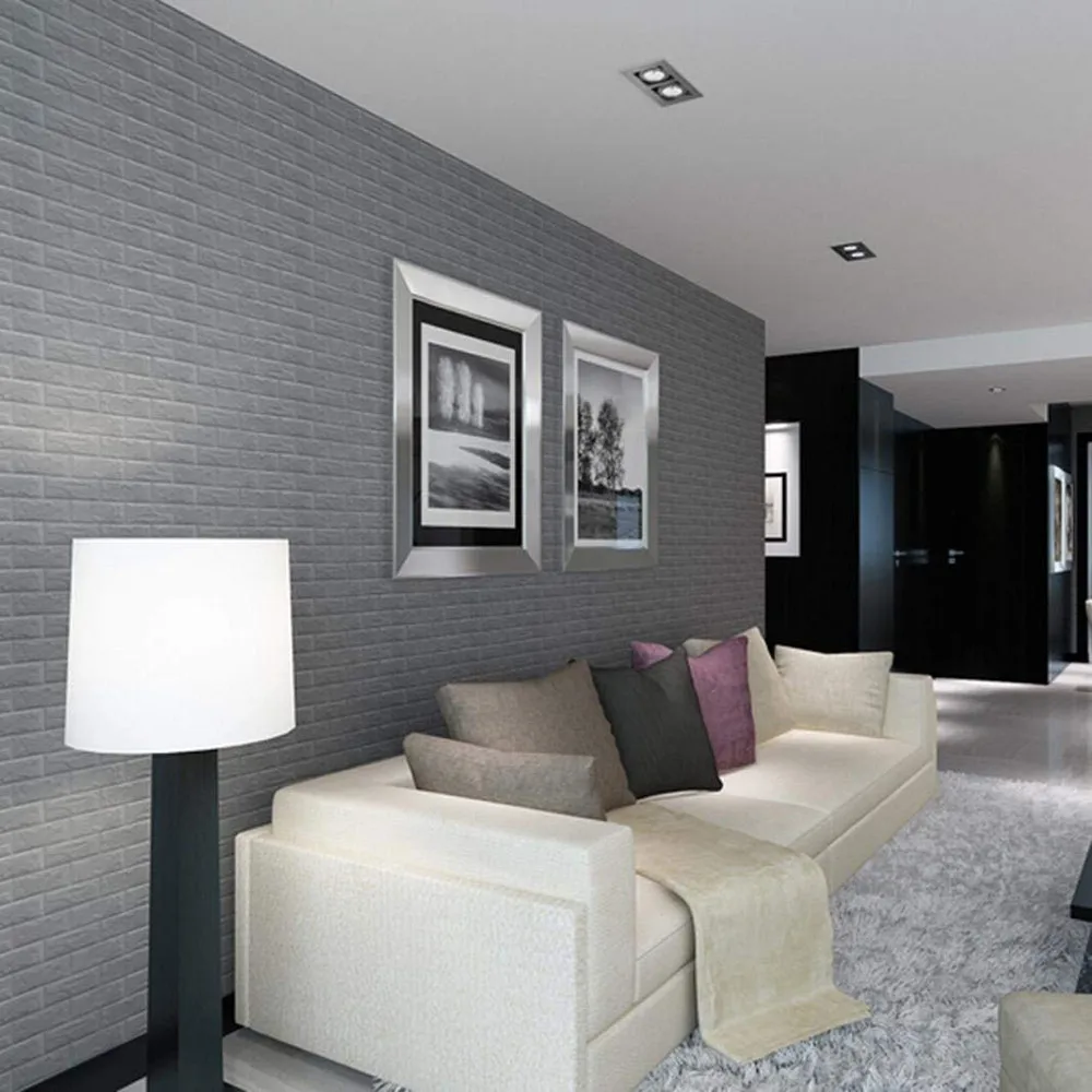 

High Quality DIY 3D Brick PE Foam Wallpaper Panels Room Decal Stone Decoration Embossed #5